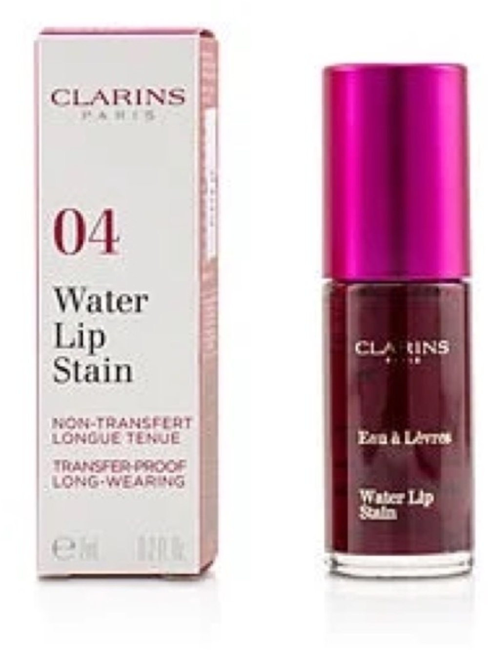 Clarins Hydrating Water Lip Stain Kiss-Proof & Matte Finish - Violet Water